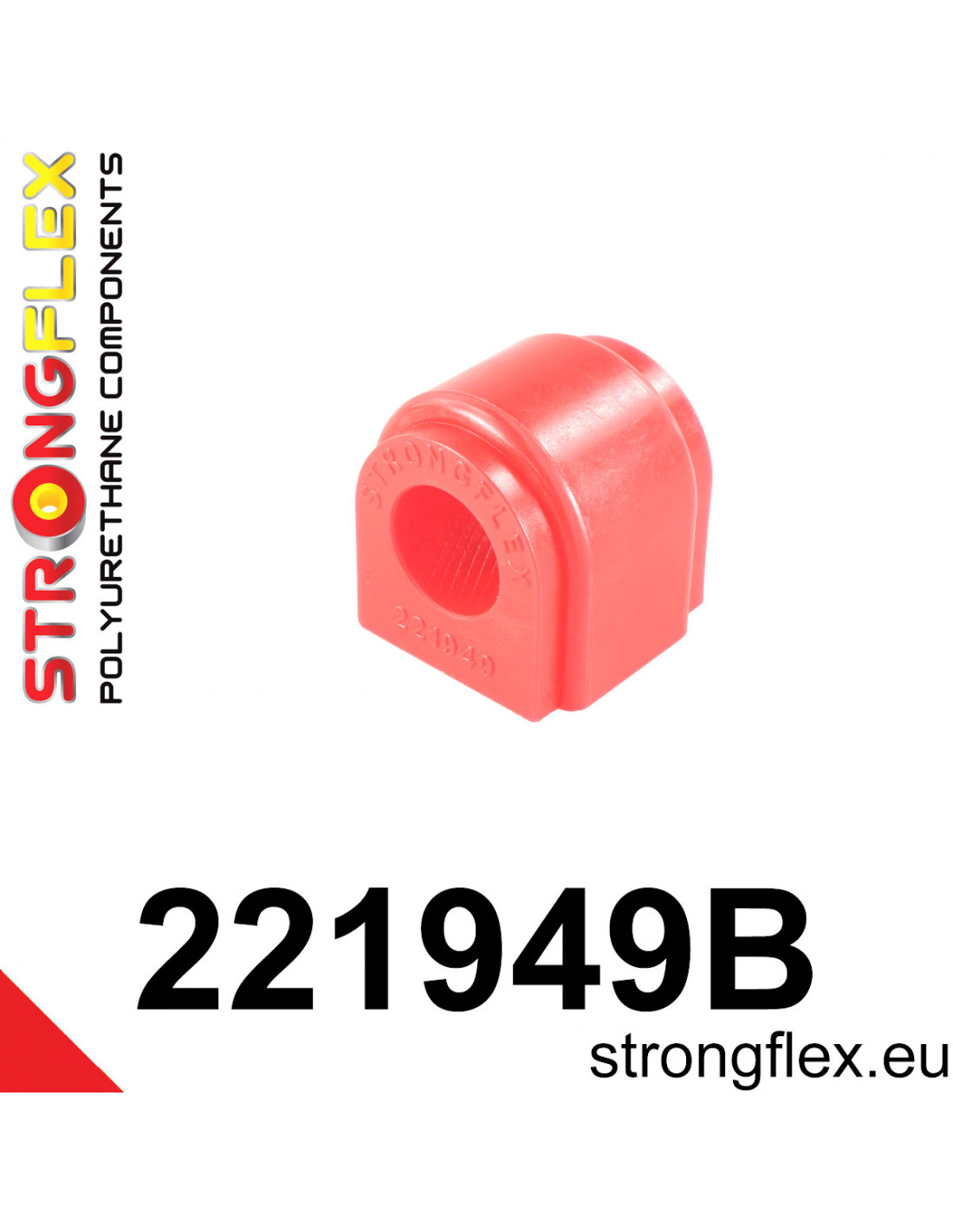 Strongflex Audi / Volkswagen Achterste stabilisatorrubber – 221949B 1 Strongflex Audi / Volkswagen Achterste stabilisatorrubber – 221949B