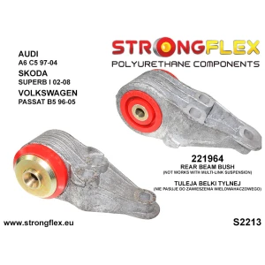 Strongflex Audi / Volkswagen Achterste balk rubber SPORT ZWART – 221964AX
