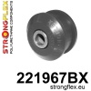 Strongflex Ford / Seat / Volkswagen Voorste draagarm – achterste rubber ZWART – 221967BX
