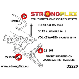 Strongflex Ford / Volkswagen Voorste draagarm - achterste rubber – 221967B