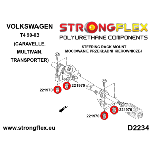 Strongflex Volkswagen Transporter / T4 Stuurhuisrubber SPORT – 221970A