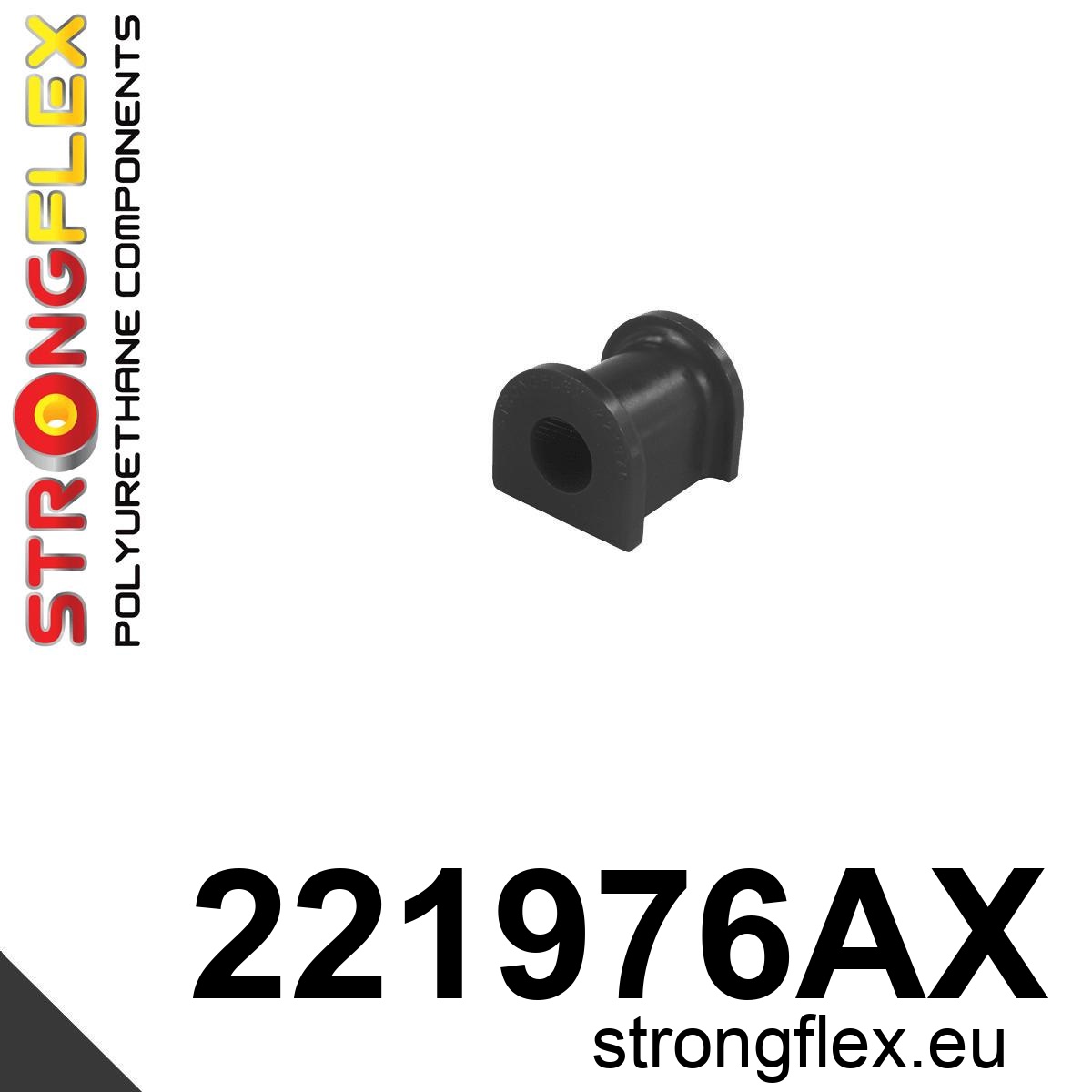 Strongflex Volkswagen Transporter / T5 / T6 Binnenzijderubber achterste stabilisator SPORT ZWART – 221976AX 1 Strongflex Volkswagen Transporter / T5 / T6 Binnenzijderubber achterste stabilisator SPORT ZWART – 221976AX
