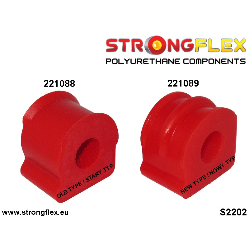 Strongflex Audi / Volkswagen Polyurethaan rubberset vooras ZWART – 226086BX 5 Strongflex Audi / Volkswagen Polyurethaan rubberset vooras ZWART – 226086BX – Image 5