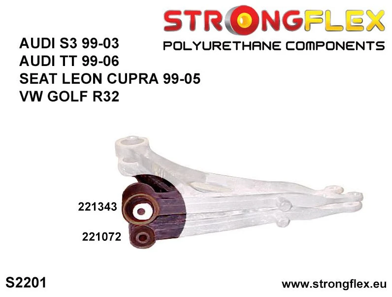 Strongflex Audi / Volkswagen Complete onderstelsrubbers – 226121B 3 Strongflex Audi / Volkswagen Complete onderstelsrubbers – 226121B – Image 3
