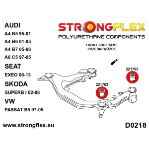 Strongflex Audi / Volkswagen Voorasrubberset SPORT – 226224A