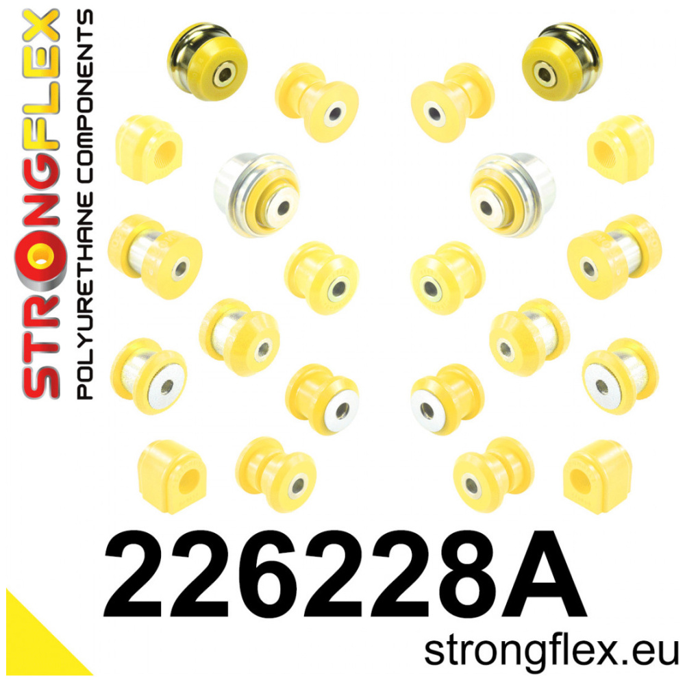 Strongflex Audi / Volkswagen Polyurethane front and rear axle bush kit SPORT – 226228A