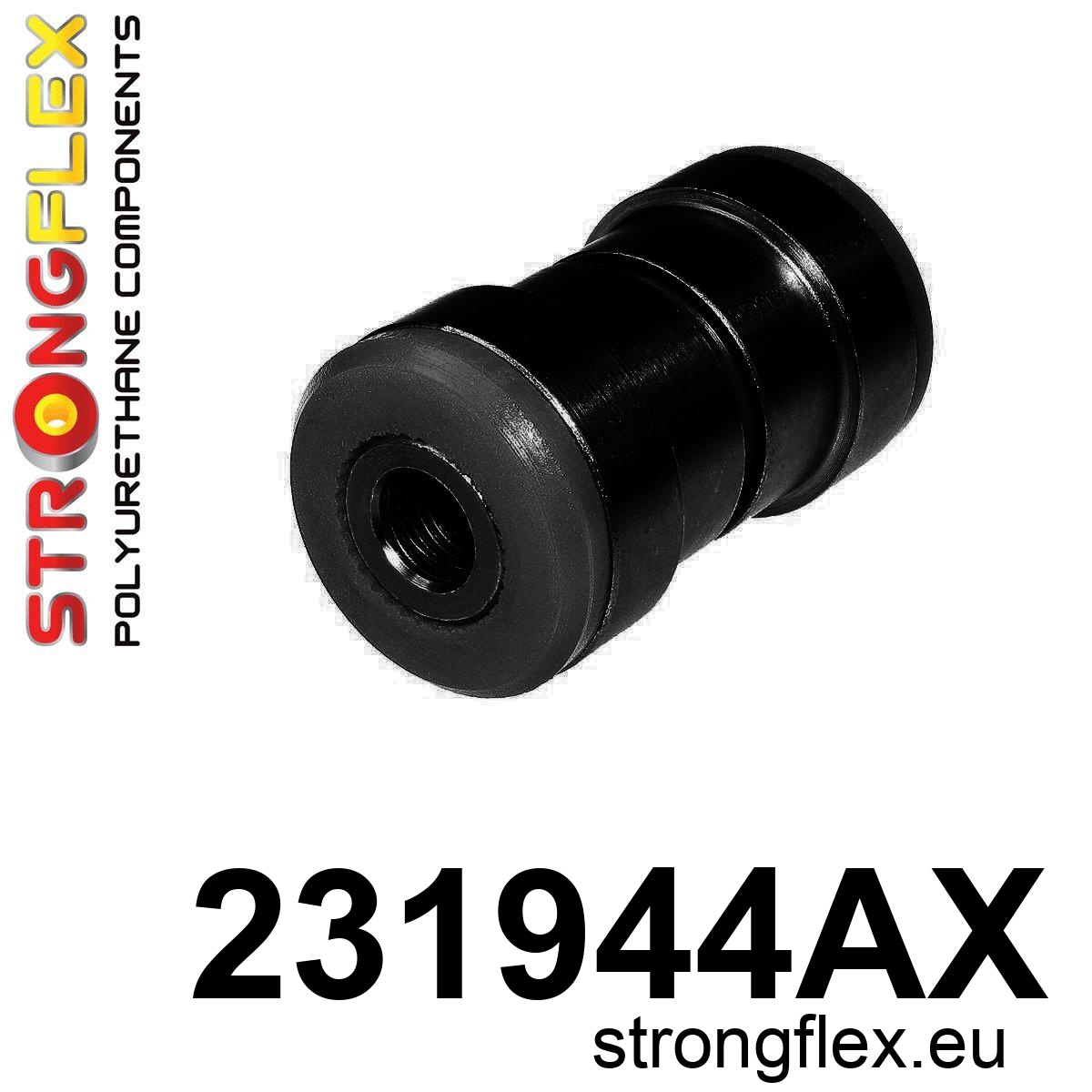 Strongflex Volvo 940 / 960 Vooras binnenste draagarmrubber SPORT ZWART – 231944AX 1 Strongflex Volvo 940 / 960 Vooras binnenste draagarmrubber SPORT ZWART – 231944AX