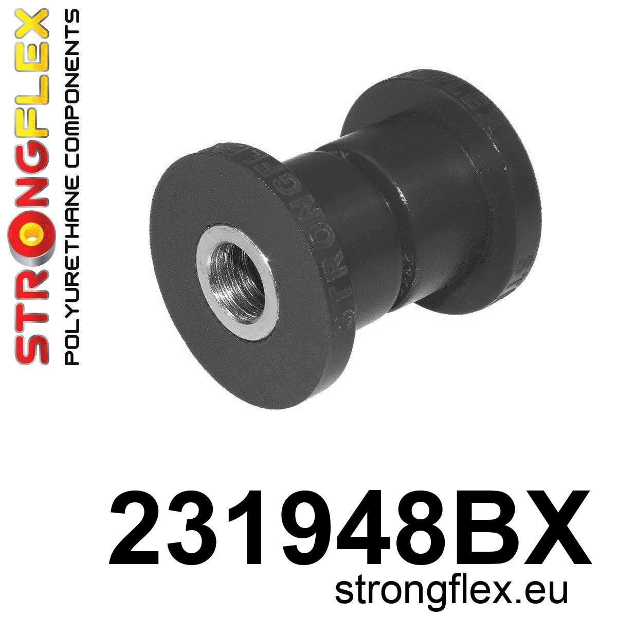 Strongflex Volvo 940 / 960 Achteras achterste trekstang- voorste rubber ZWART – 231948BX 1 Strongflex Volvo 940 / 960 Achteras achterste trekstang- voorste rubber ZWART – 231948BX