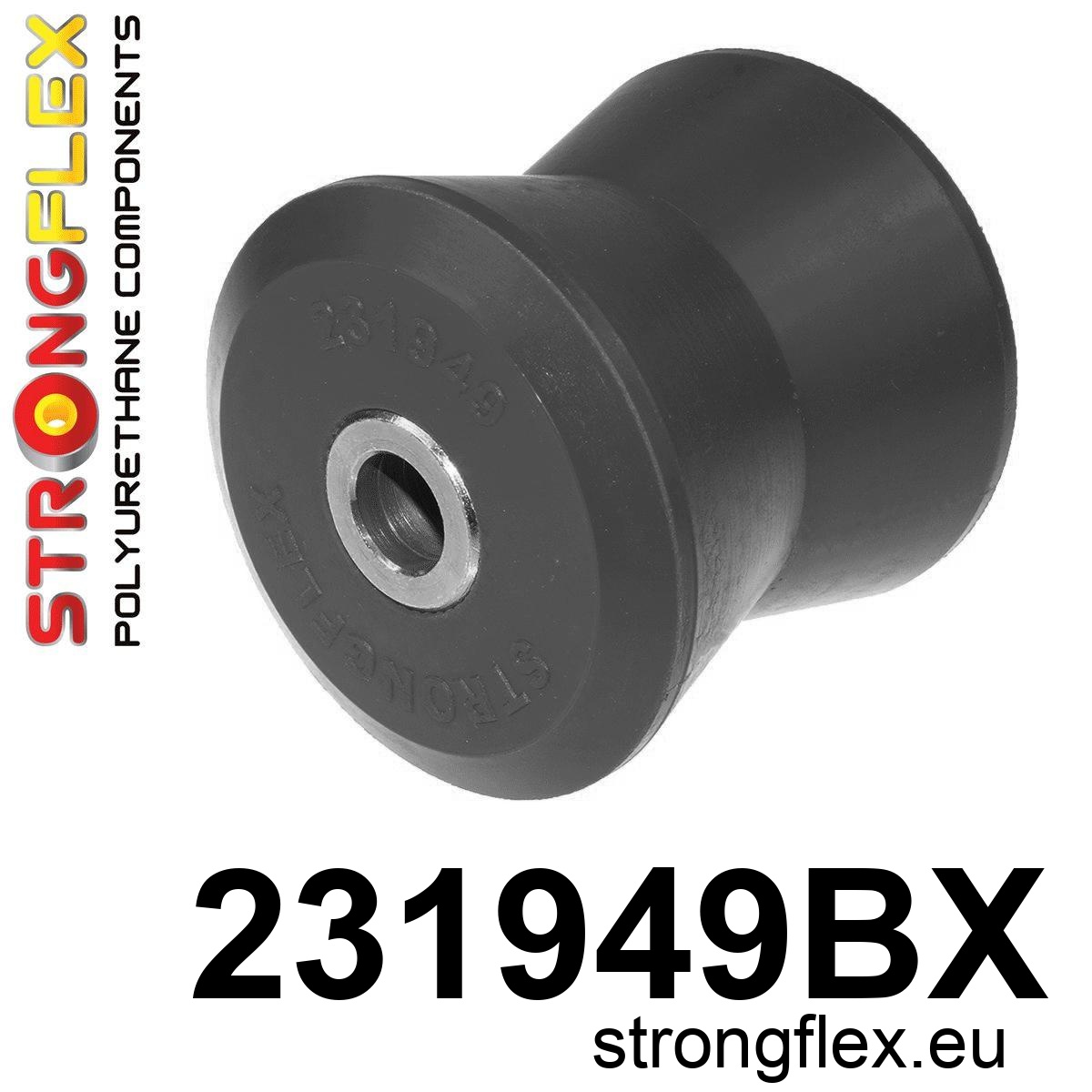 Strongflex Volvo 940 / 960 Achteras achterste trekstang- achterste rubber ZWART – 231949BX 1 Strongflex Volvo 940 / 960 Achteras achterste trekstang- achterste rubber ZWART – 231949BX