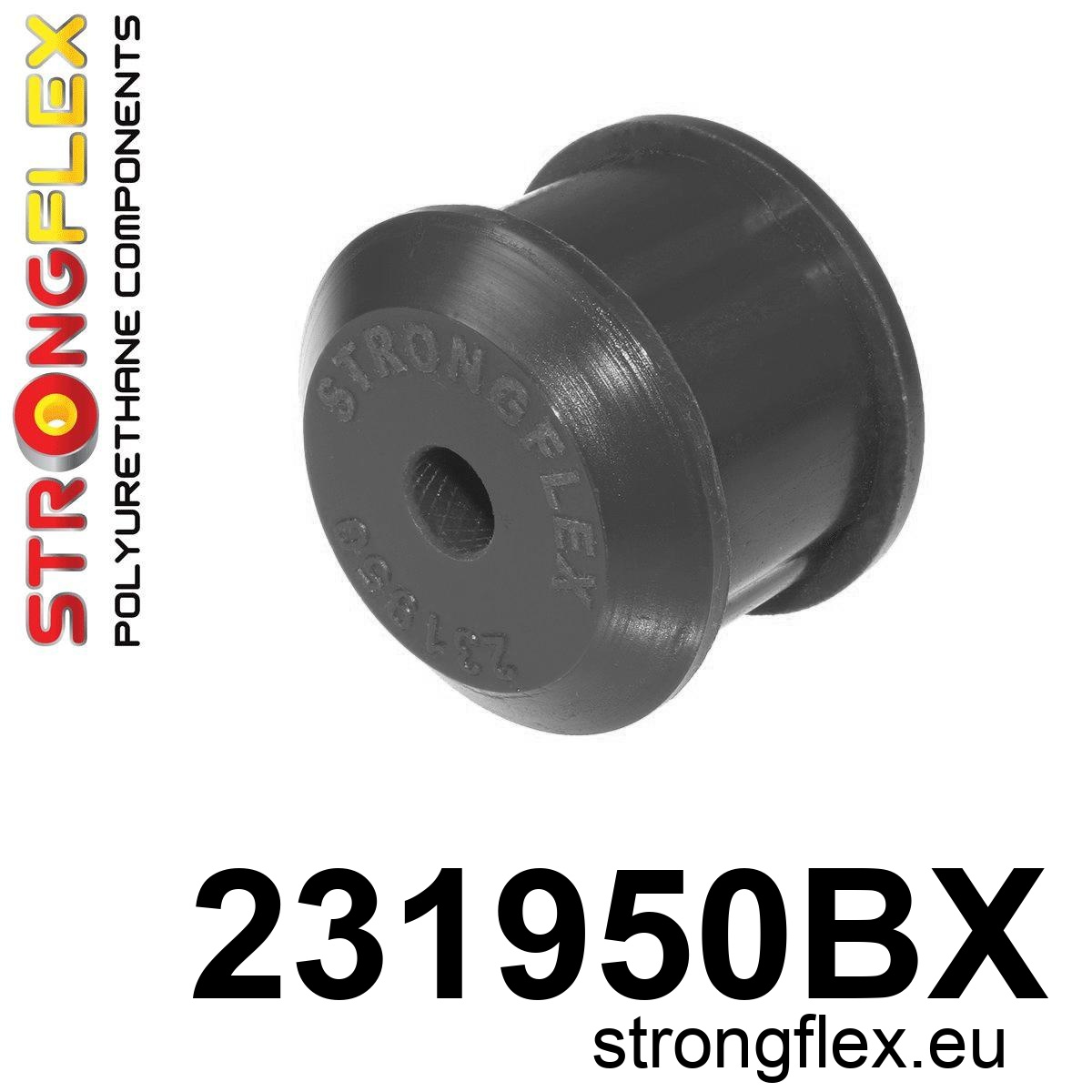 Strongflex Volvo 940 / 960 Achteras subframe- achterste rubber ZWART – 231950BX 1 Strongflex Volvo 940 / 960 Achteras subframe- achterste rubber ZWART – 231950BX