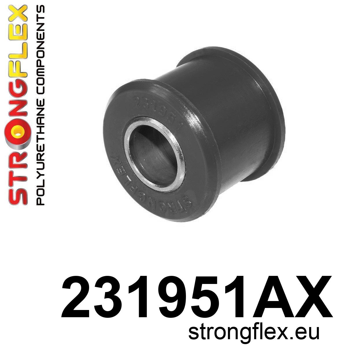 Strongflex Volvo 940 / 960 Achteras panhardstang rubber SPORT ZWART – 231951AX 1 Strongflex Volvo 940 / 960 Achteras panhardstang rubber SPORT ZWART – 231951AX
