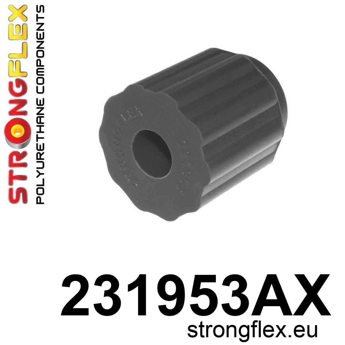Strongflex Volvo 940 / 960 Achterasframe - voorste rubber SPORT ZWART – 231953AX 1 Strongflex Volvo 940 / 960 Achterasframe – voorste rubber SPORT ZWART – 231953AX