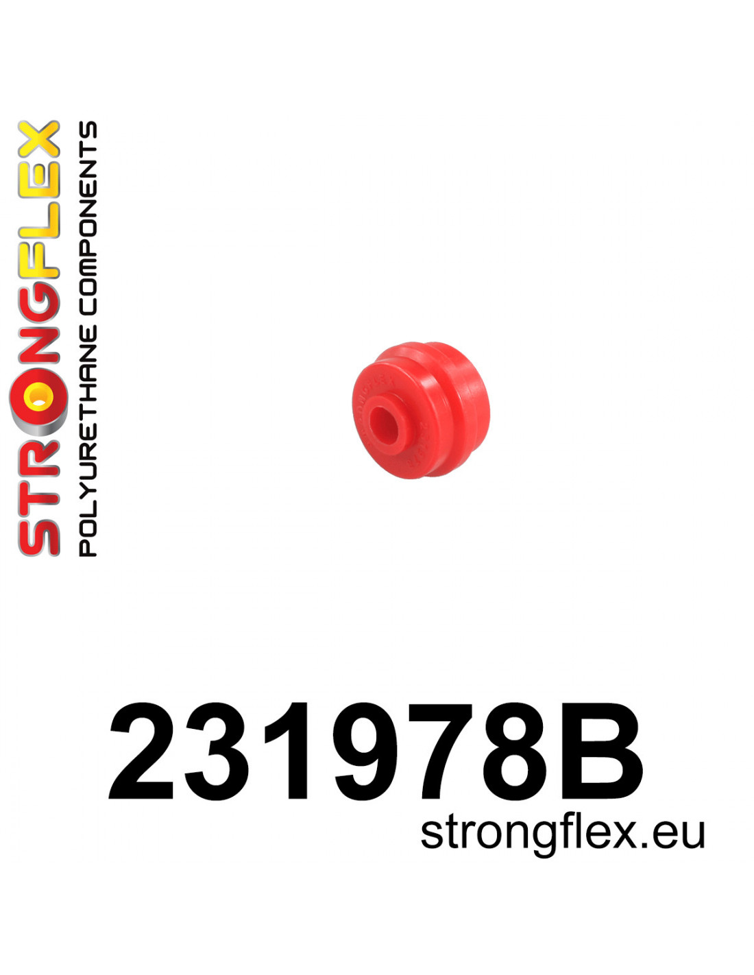 Strongflex Volvo 240 Rubber voorste koppelstang – 231978B 1 Strongflex Volvo 240 Rubber voorste koppelstang – 231978B