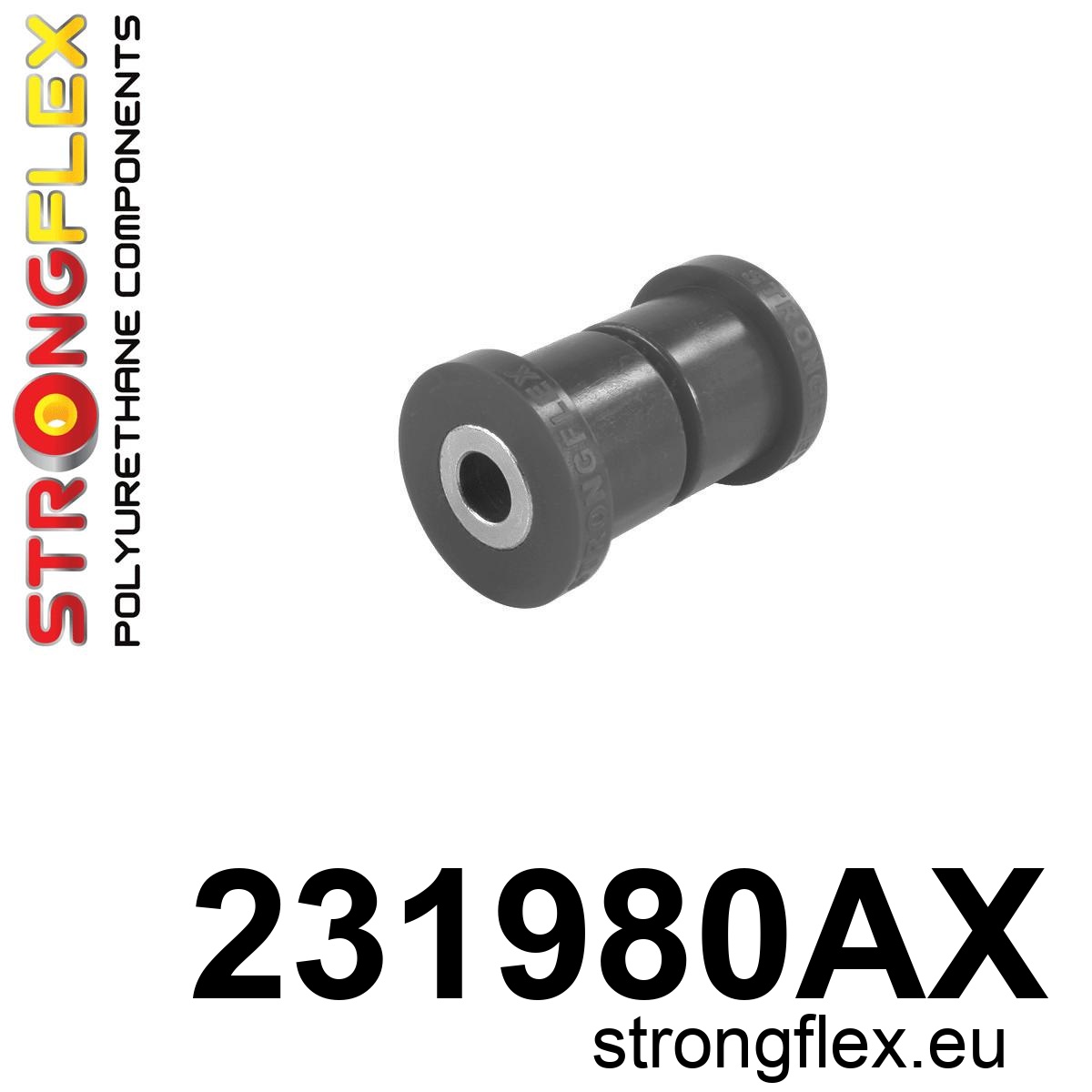 Strongflex Volvo 240 Vooras draagarm rubber voor SPORT ZWART – 231980AX 1 Strongflex Volvo 240 Vooras draagarm rubber voor SPORT ZWART – 231980AX