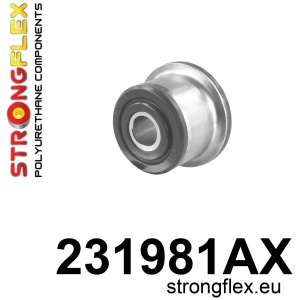 Strongflex Volvo 240 Vooras draagarm achterste rubber SPORT ZWART – 231981AX