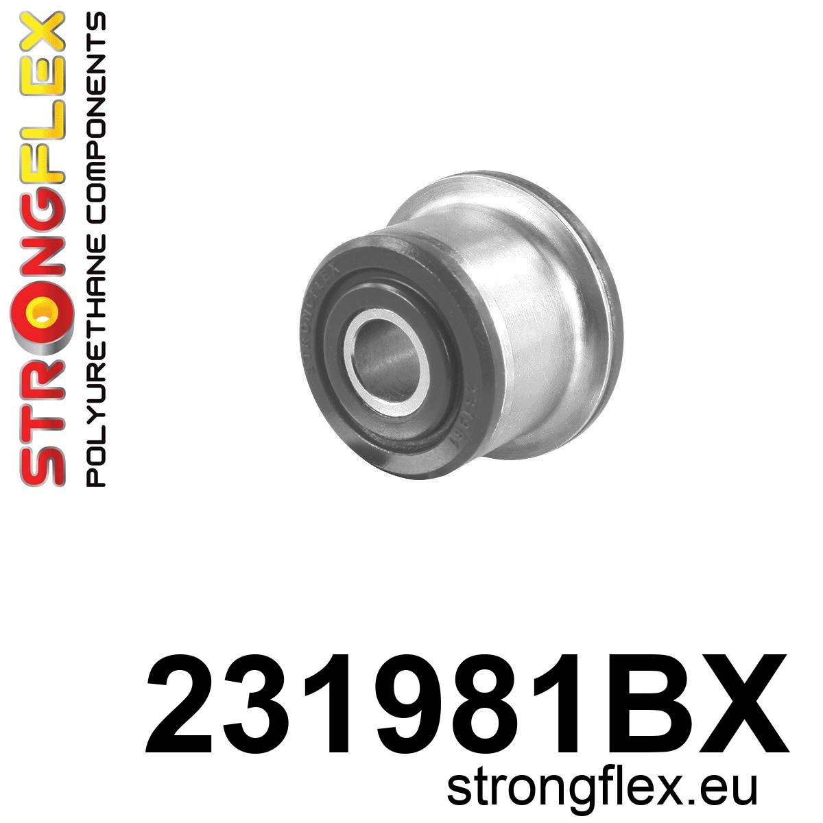 Strongflex Volvo 240 Vooras draagarm achterste rubber ZWART – 231981BX 1 Strongflex Volvo 240 Vooras draagarm achterste rubber ZWART – 231981BX