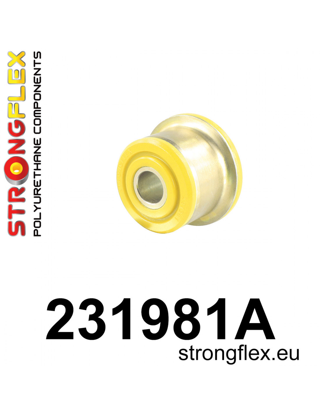 Strongflex Volvo 240 Vooras draagarm achterste rubber SPORT – 231981A 1 Strongflex Volvo 240 Vooras draagarm achterste rubber SPORT – 231981A
