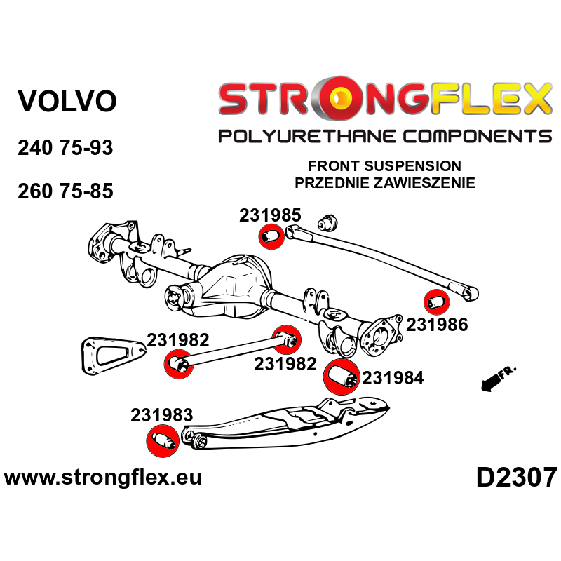 Strongflex Volvo 240 Achterasrubber SPORT – 231984A 2 Strongflex Volvo 240 Achterasrubber SPORT – 231984A – Image 2