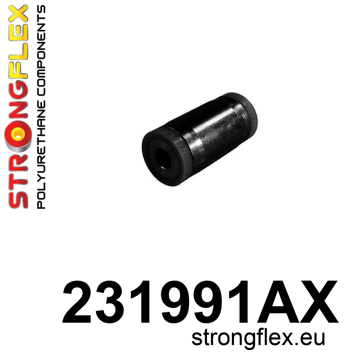 Strongflex Volvo 960 Achterste onderste draagarm rubber SPORT ZWART – 231991AX 1 Strongflex Volvo 960 Achterste onderste draagarm rubber SPORT ZWART – 231991AX