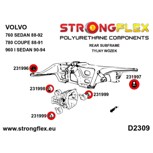 Strongflex Volvo 960 Achterdifferentieel - rubber achter – 231999B
