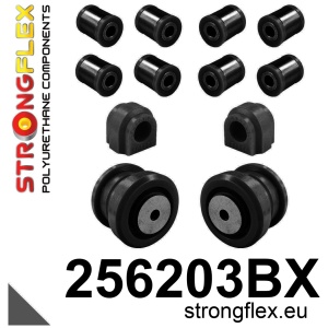 Strongflex Mini R50 / R52 / R53 Achterste langsdraagarm 80mm ZWART – 251303BX