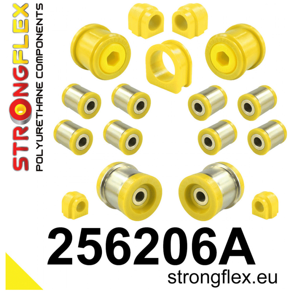 Strongflex Mini R50 / R52 / R53 Polyurethane front and rear axle bush kit from 05/2003 SPORT – 256206A