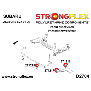 Strongflex Subaru Alcyone / SVX Vooras draagarm rubber voor SPORT – 271217A