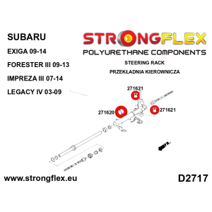 Strongflex Subaru Exiga / Forester / Impreza Rubber stuurhuis bevestiging SPORT – 271620A