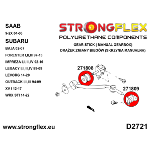Strongflex Subaru Baja / Forester / Impreza Rubber versnellingspook stabilisatie SPORT – 271808A