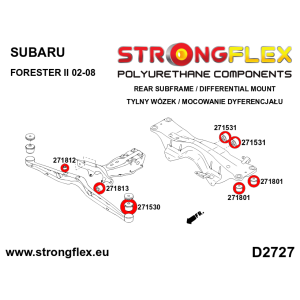 Strongflex Subaru Forester Differentieelelement - voor rubber SPORT – 271812A