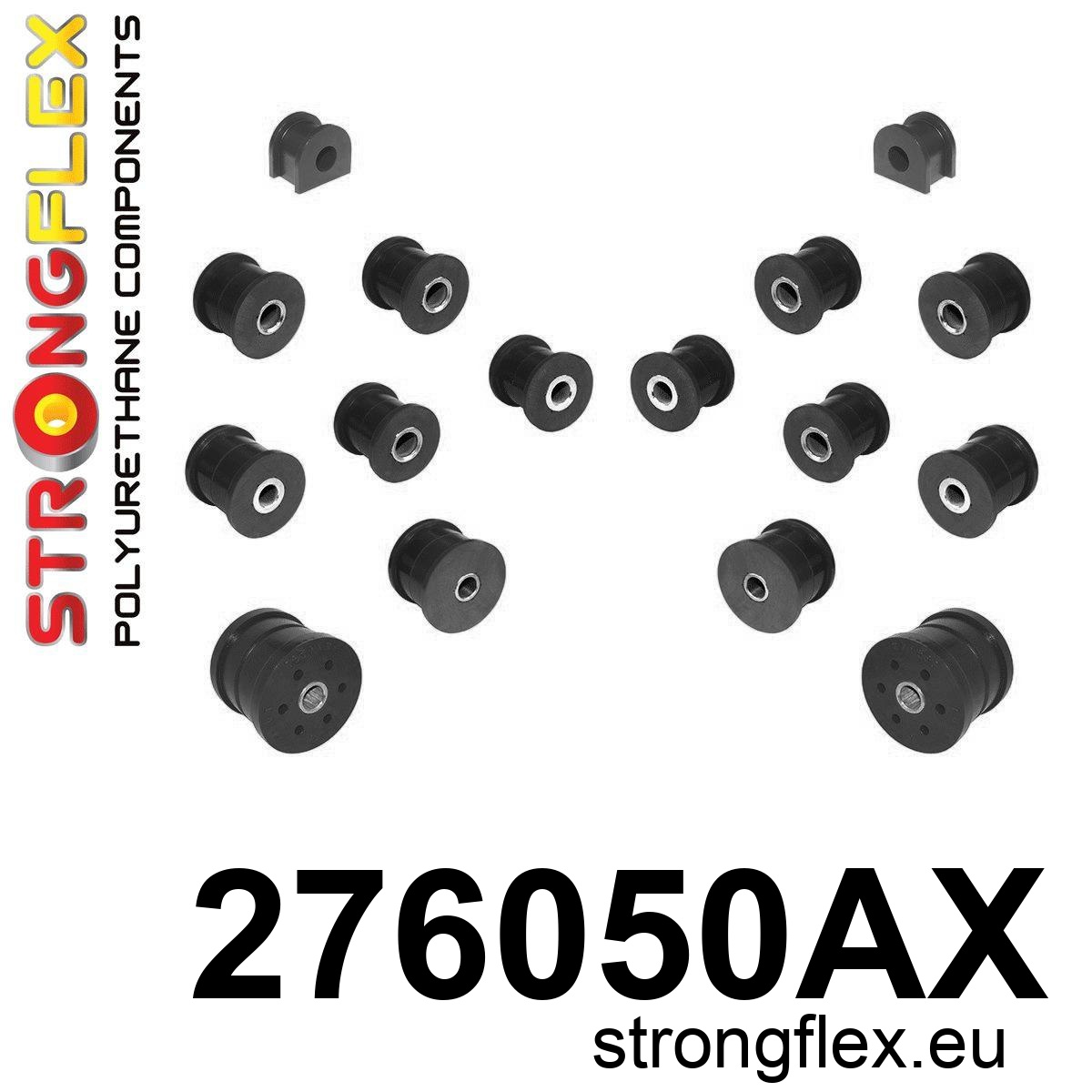 Strongflex Subaru Alcyone / SVX Kit de silentblocs d'essieu arrière en polyuréthane SPORT NOIR – 276050AX 2 Strongflex Subaru Alcyone / SVX Kit de silentblocs d’essieu arrière en polyuréthane SPORT NOIR – 276050AX