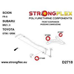 Strongflex Subaru / Toyota Complete ophangrubberset SPORT – 276194A