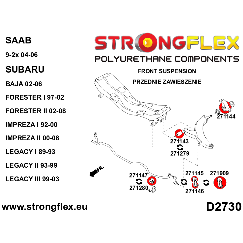 Strongflex Subaru Forester / Impreza / Legacy Koppelstangn set – 276239B 2 Strongflex Subaru Forester / Impreza / Legacy Koppelstangn set – 276239B – Image 2