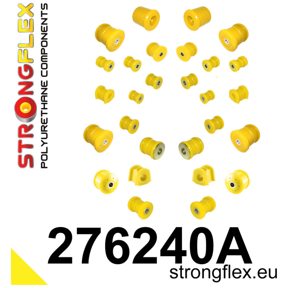 Strongflex Subaru Legacy / Outback Polyurethaan rubberset voor- en achteras SPORT – 276240A