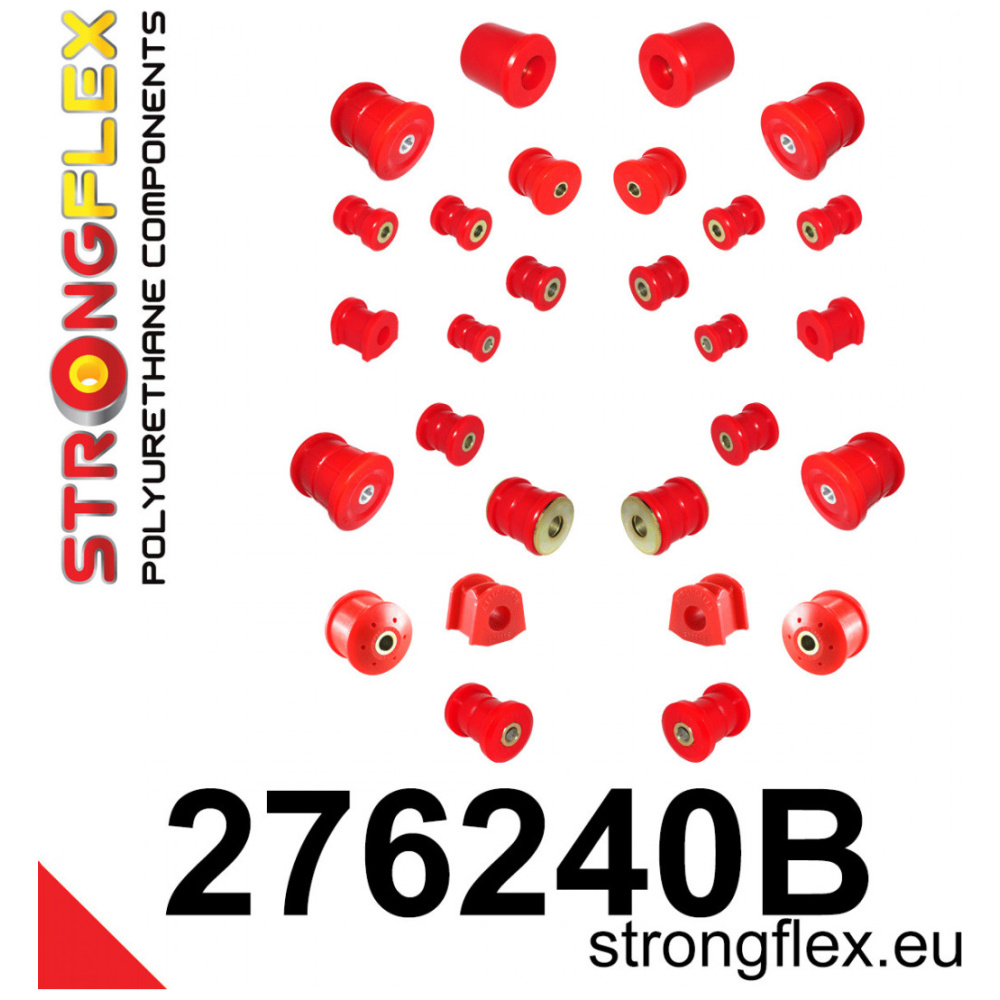 Strongflex Subaru Legacy / Outback Polyurethaan rubberset voor- en achteras – 276240B