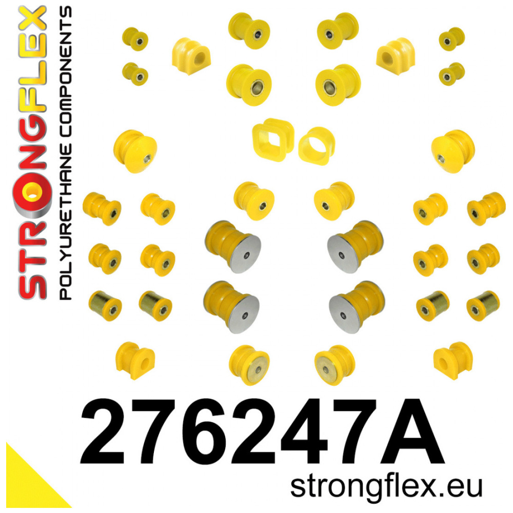 Strongflex Subaru Baja / Legacy / Outback Polyurethaan rubberset voor- en achteras SPORT – 276247A