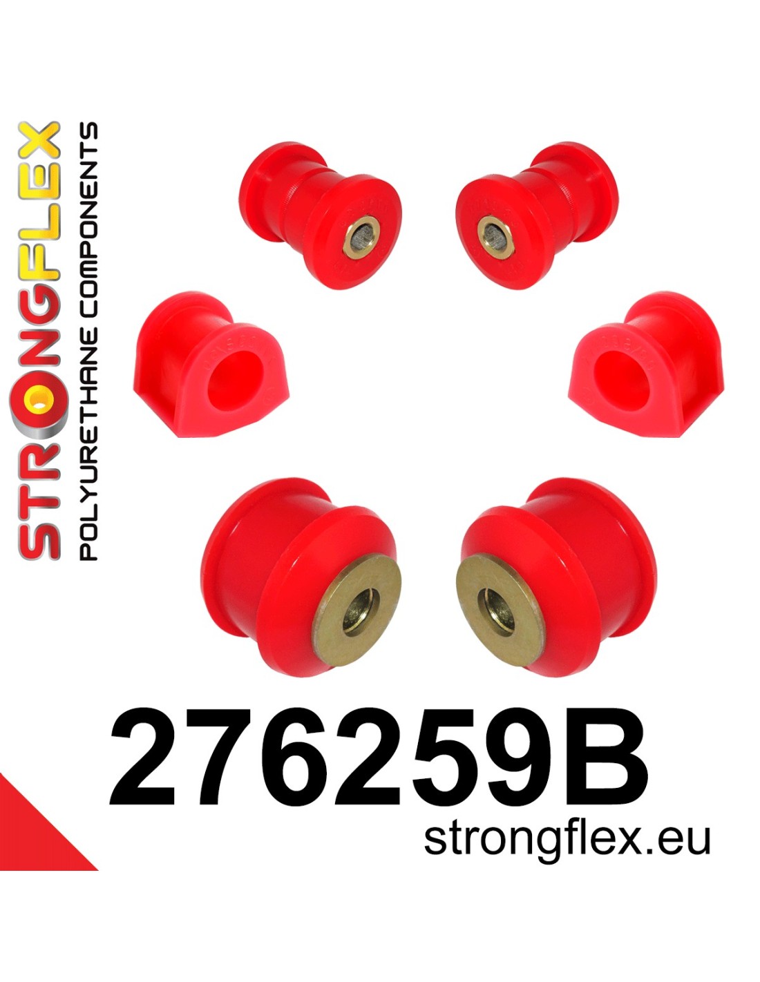 Strongflex Subaru Tribeca Vooras rubberset – 276259B 1 Strongflex Subaru Tribeca Vooras rubberset – 276259B