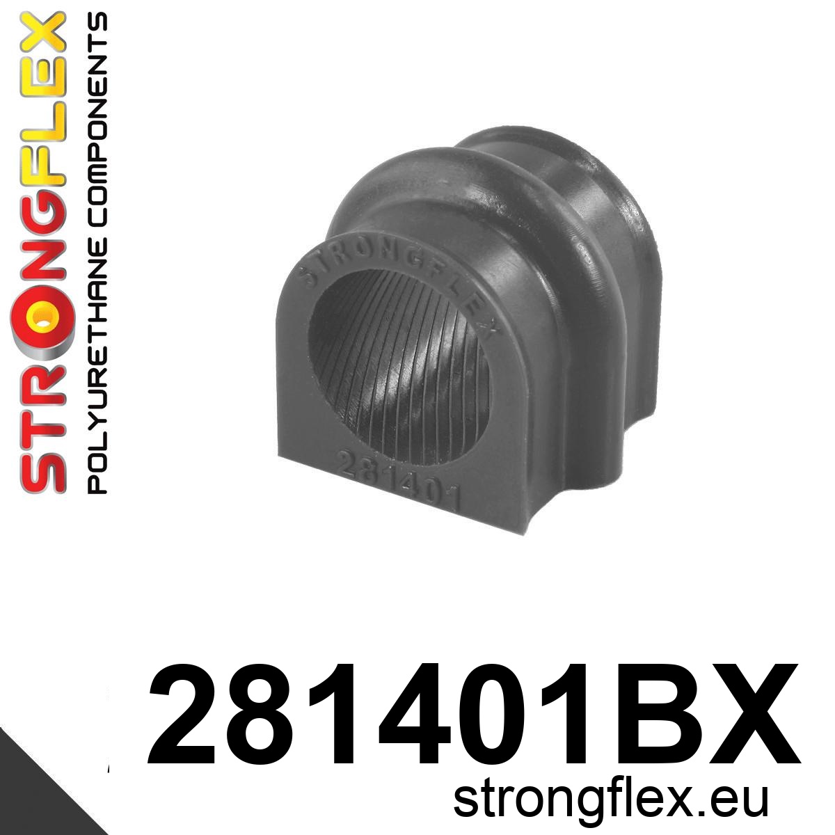 Strongflex Nissan Laurel / Skyline / Stagea Silentbloc de barre stabilisatrice avant GT-R NOIR – 281401BX 1 Strongflex Nissan Laurel / Skyline / Stagea Silentbloc de barre stabilisatrice avant GT-R NOIR – 281401BX