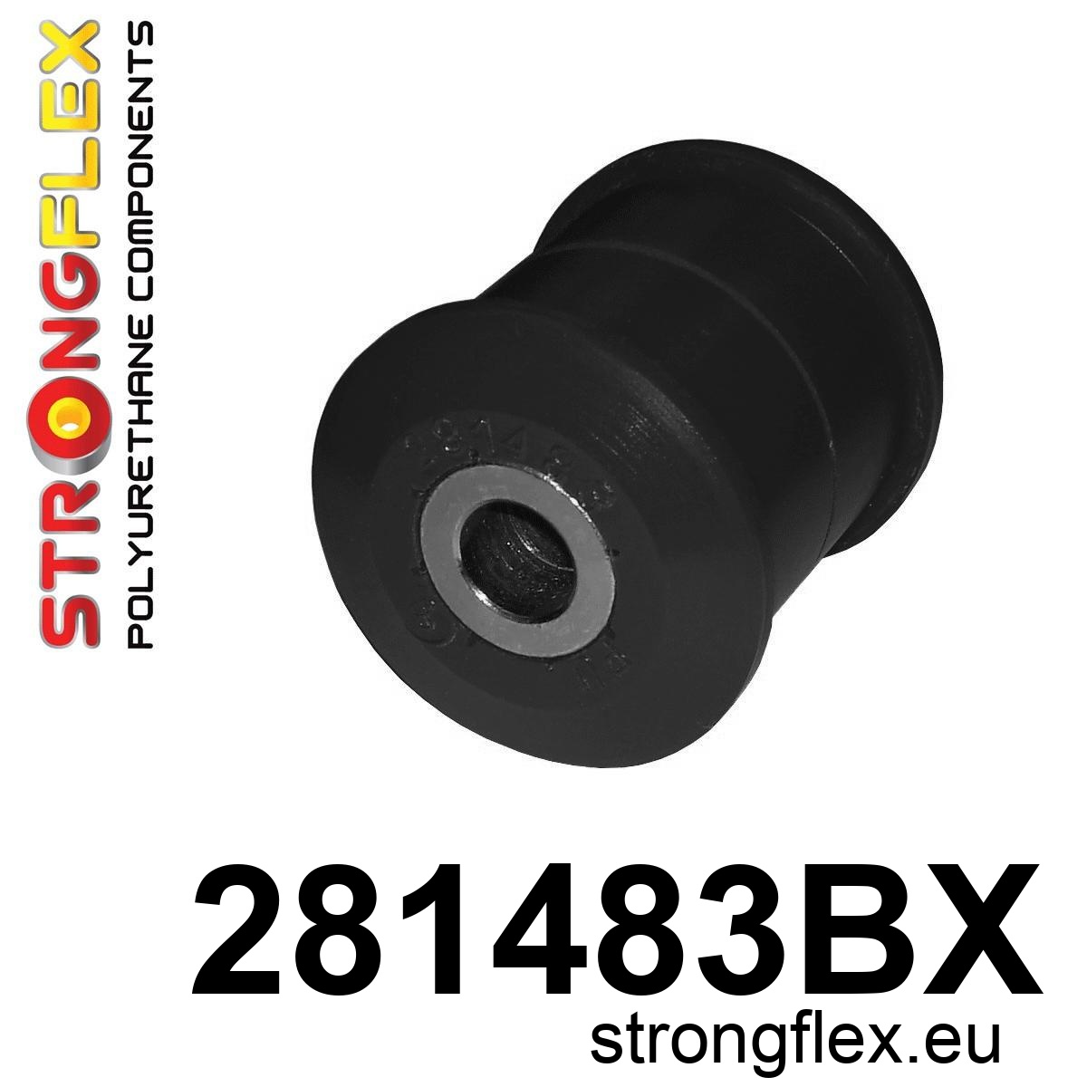 Strongflex Nissan Patrol Polyurethaan rubberset achteras ZWART – 286132BX 2 Strongflex Nissan Patrol Achteras draagarmrubber ZWART – 281483BX