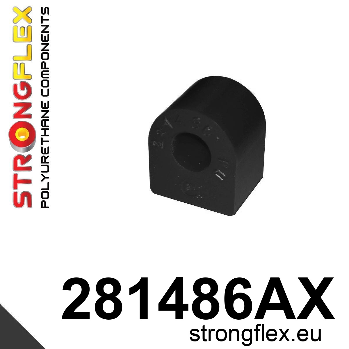 Strongflex Nissan Patrol Voorste stabilisatorrubber SPORT ZWART – 281486AX 1 Strongflex Nissan Patrol Voorste stabilisatorrubber SPORT ZWART – 281486AX