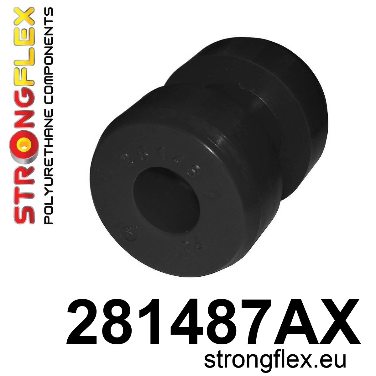 Strongflex Nissan Patrol Querlenker vorne – Buchse hinten SPORT SCHWARZ – 281487AX 1 Strongflex Nissan Patrol Vooras draagarm achterste rubber SPORT ZWART – 281487AX