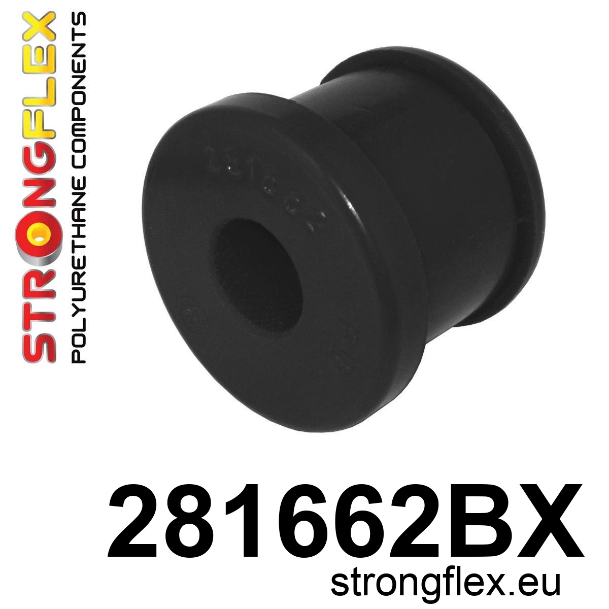 Strongflex Nissan Almera Vooras draagarm achterste rubber ZWART – 281662BX 1 Strongflex Nissan Almera Vooras draagarm achterste rubber ZWART – 281662BX