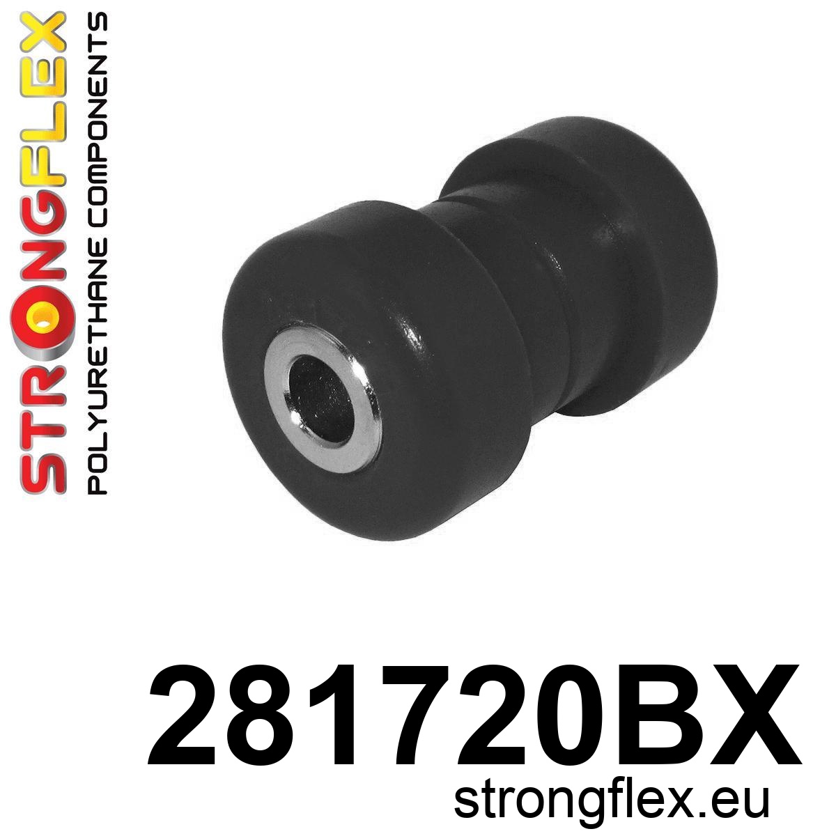 Strongflex Infiniti / Nissan Vooras onderste draagarm binnenste rubber ZWART – 281720BX 1 Strongflex Infiniti / Nissan Vooras onderste draagarm binnenste rubber ZWART – 281720BX