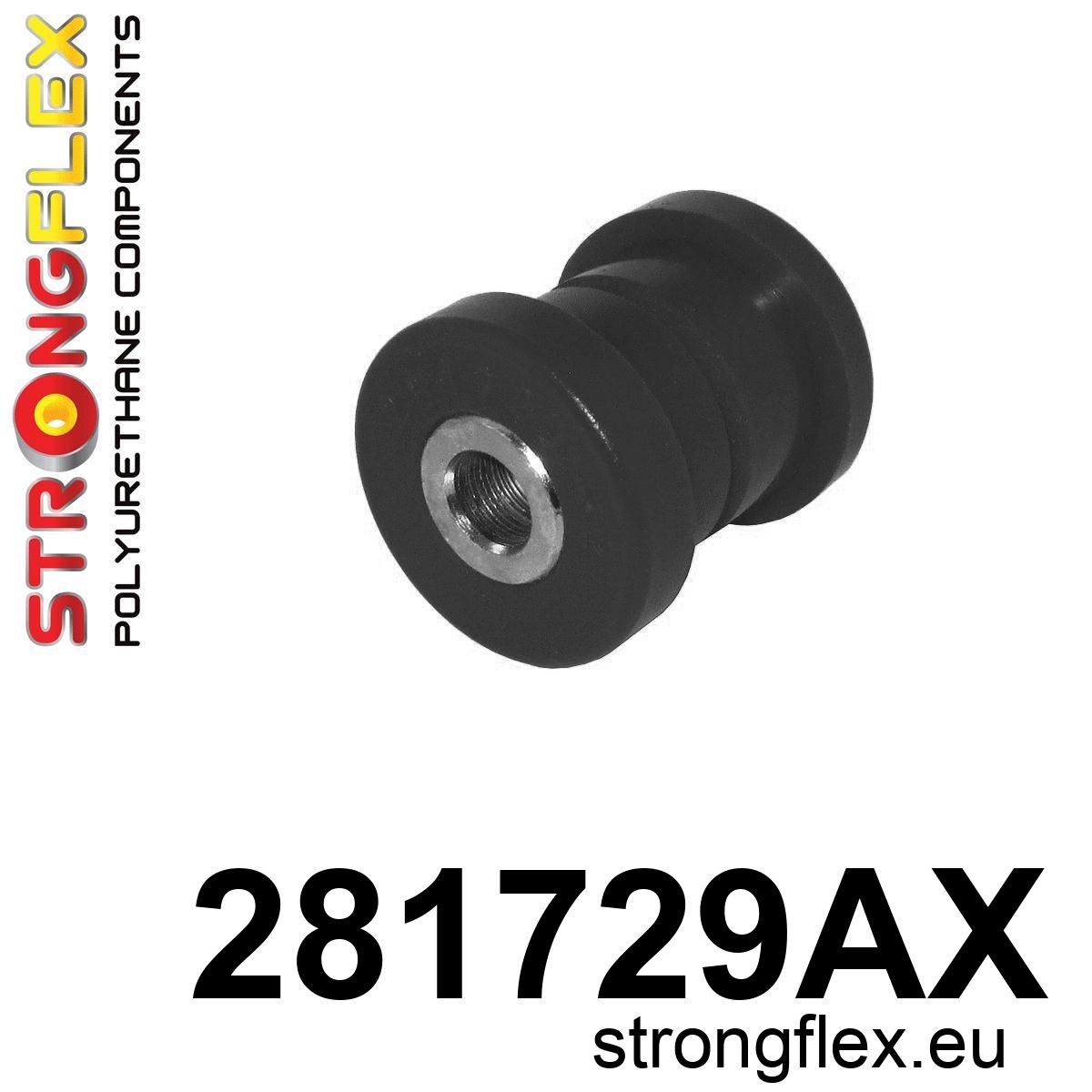 Strongflex Infiniti / Nissan Achteras onderste achterste draagarm buitenste rubber SPORT ZWART – 281729AX 1 Strongflex Infiniti / Nissan Achteras onderste achterste draagarm buitenste rubber SPORT ZWART – 281729AX