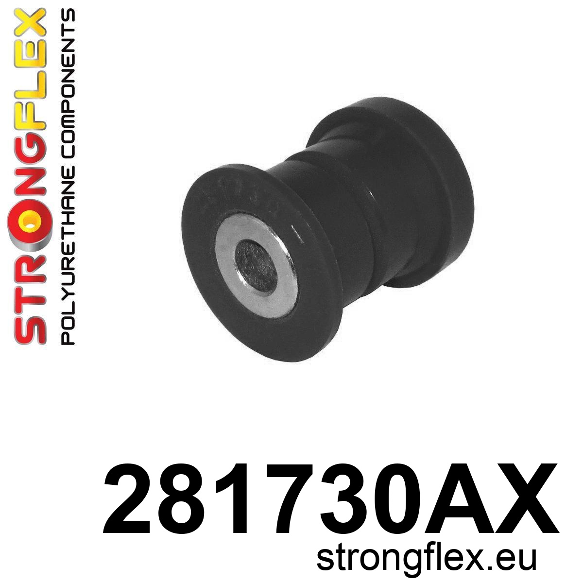 Strongflex Infiniti / Nissan Achteras bovenste draagarm rubber SPORT ZWART – 281730AX 1 Strongflex Infiniti / Nissan Achteras bovenste draagarm rubber SPORT ZWART – 281730AX