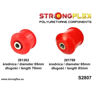 Strongflex Nissan Cefiro / Laurel / Skyline Rubber voorste trek-, duwstang voor GT-R SPORT ZWART – 281788AX