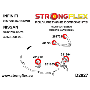 Strongflex Infiniti / Nissan Voorste onderste draagarm - voorste rubber – 281963B
