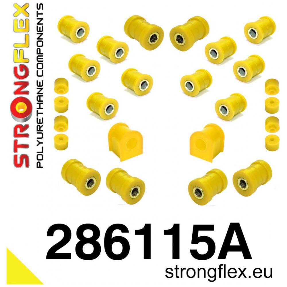 Strongflex Nissan Laurel / Silvia / 200SX Polyurethaan rubberset achteras SPORT – 286115A