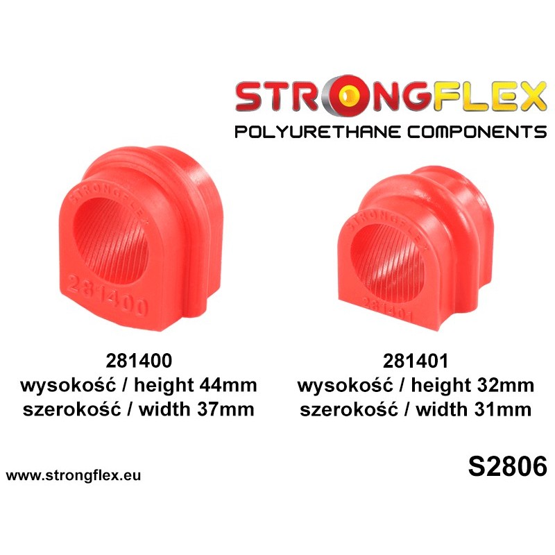 Strongflex Nissan Skyline Vooras rubberset ZWART – 286211BX 4 Strongflex Nissan Skyline Vooras rubberset ZWART – 286211BX - Image 4