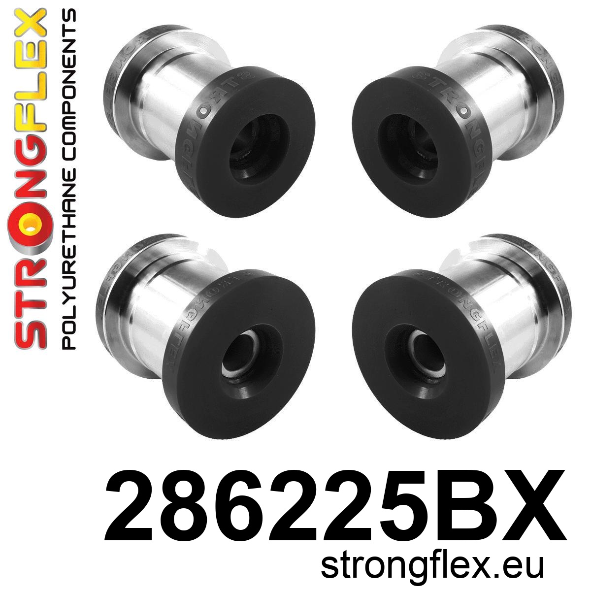 Strongflex Infiniti Q70 / Q50 / Q60 Achteras-subframe rubberset ZWART – 286225BX 2 Strongflex Infiniti Q70 / Q50 / Q60 Achteras-subframe rubberset ZWART – 286225BX